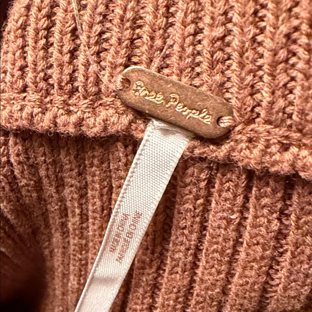 Free People Brown Ribbed Skater Skirt - COCA Heather - Picture 3 of 10